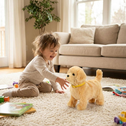 Interactive Robot Puppy with Soft Plush Coat for Playful Learning