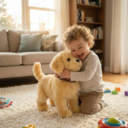 Interactive Robot Puppy with Soft Plush Coat for Playful Learning