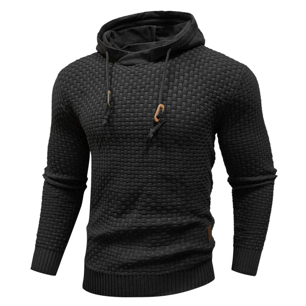 Robust Men's Hoodie with Waffle Texture for Warm, Durable and Comfortable