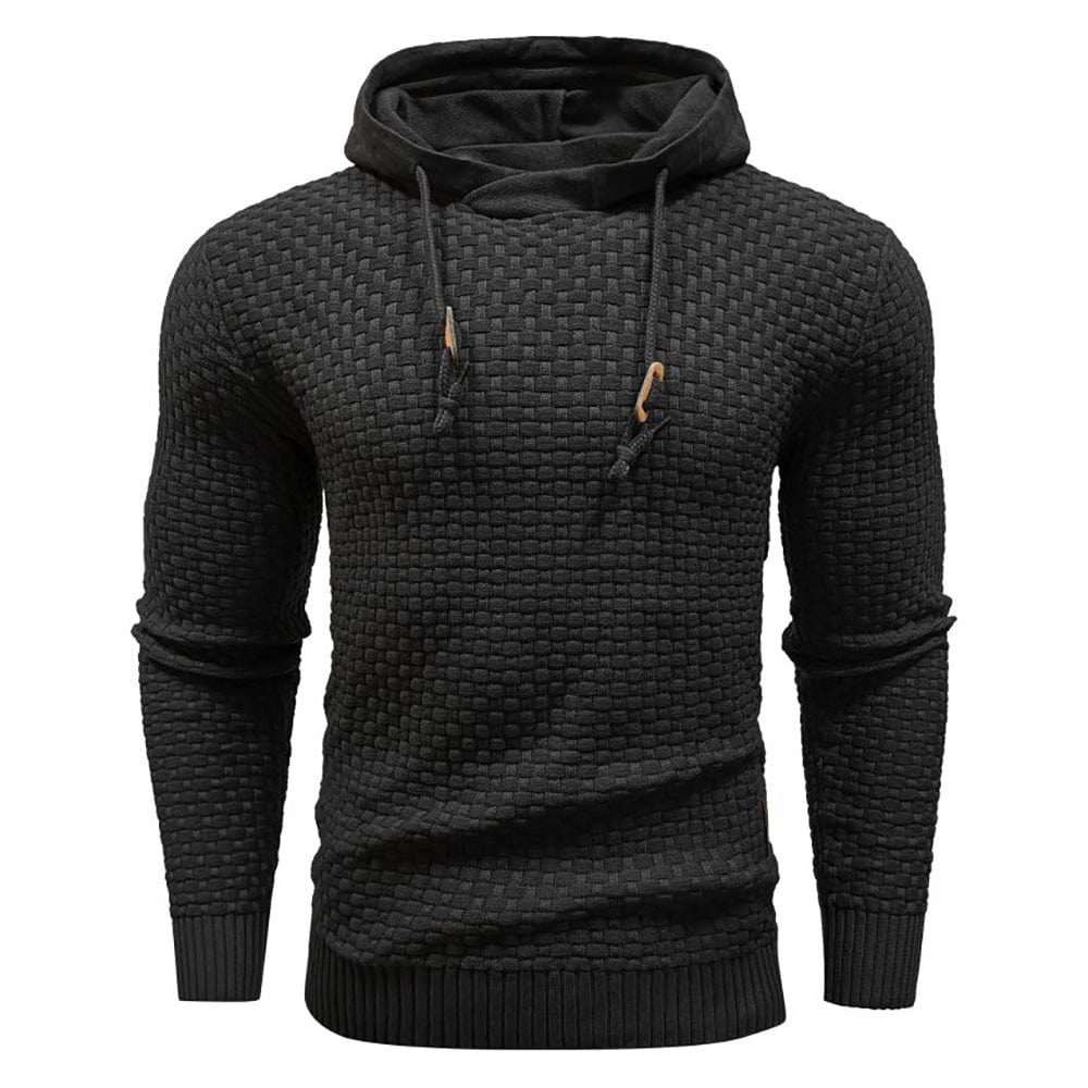 Robust Men's Hoodie with Waffle Texture for Warm, Durable and Comfortable