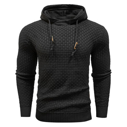 Robust Men's Hoodie with Waffle Texture for Warm, Durable and Comfortable