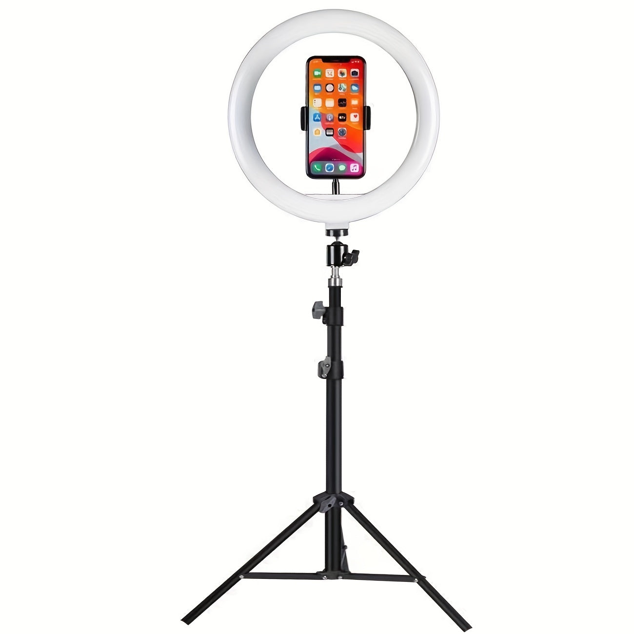 Holder LED Ring Light with Tripod and Phone for Perfect Selfies and Video Recordings
