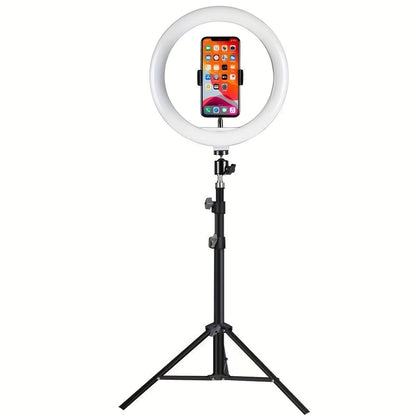 Holder LED Ring Light with Tripod and Phone for Perfect Selfies and Video Recordings