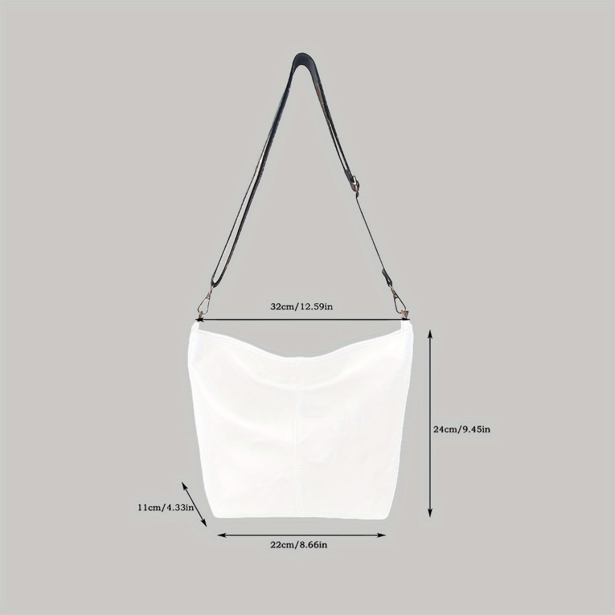 Bag Wide Geometric for Large Capacity Crossbody with Retro Vibe