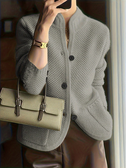 Ladies Knitted Sweater with High Neck for Comfortable and Timeless