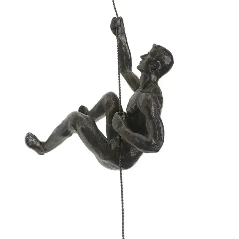 Set with Decorative Climbing Figures Wall Sculpture Design for Modern Wall Decoration