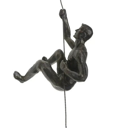 Set with Decorative Climbing Figures Wall Sculpture Design for Modern Wall Decoration