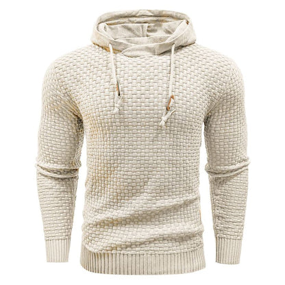 Robust Men's Hoodie with Waffle Texture for Warm, Durable and Comfortable
