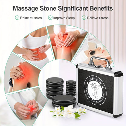 Set Professional Stone Massage for Complete with Heater