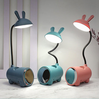Holder LED Desk Lamp with Rabbit Design and Pen for Touch and Dimmable
