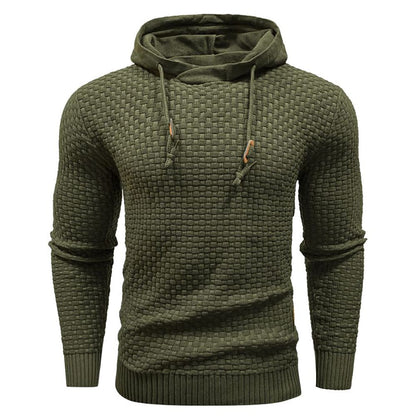 Robust Men's Hoodie with Waffle Texture for Warm, Durable and Comfortable