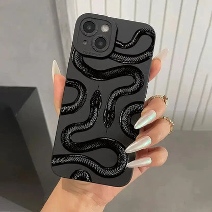 Case with Phone Snake Pattern with Shock Absorbing and Slim Design