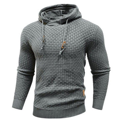 Robust Men's Hoodie with Waffle Texture for Warm, Durable and Comfortable