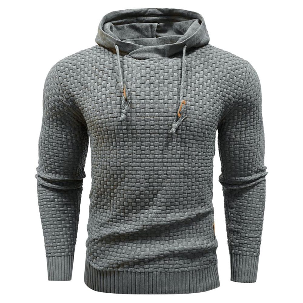 Robust Men's Hoodie with Waffle Texture for Warm, Durable and Comfortable