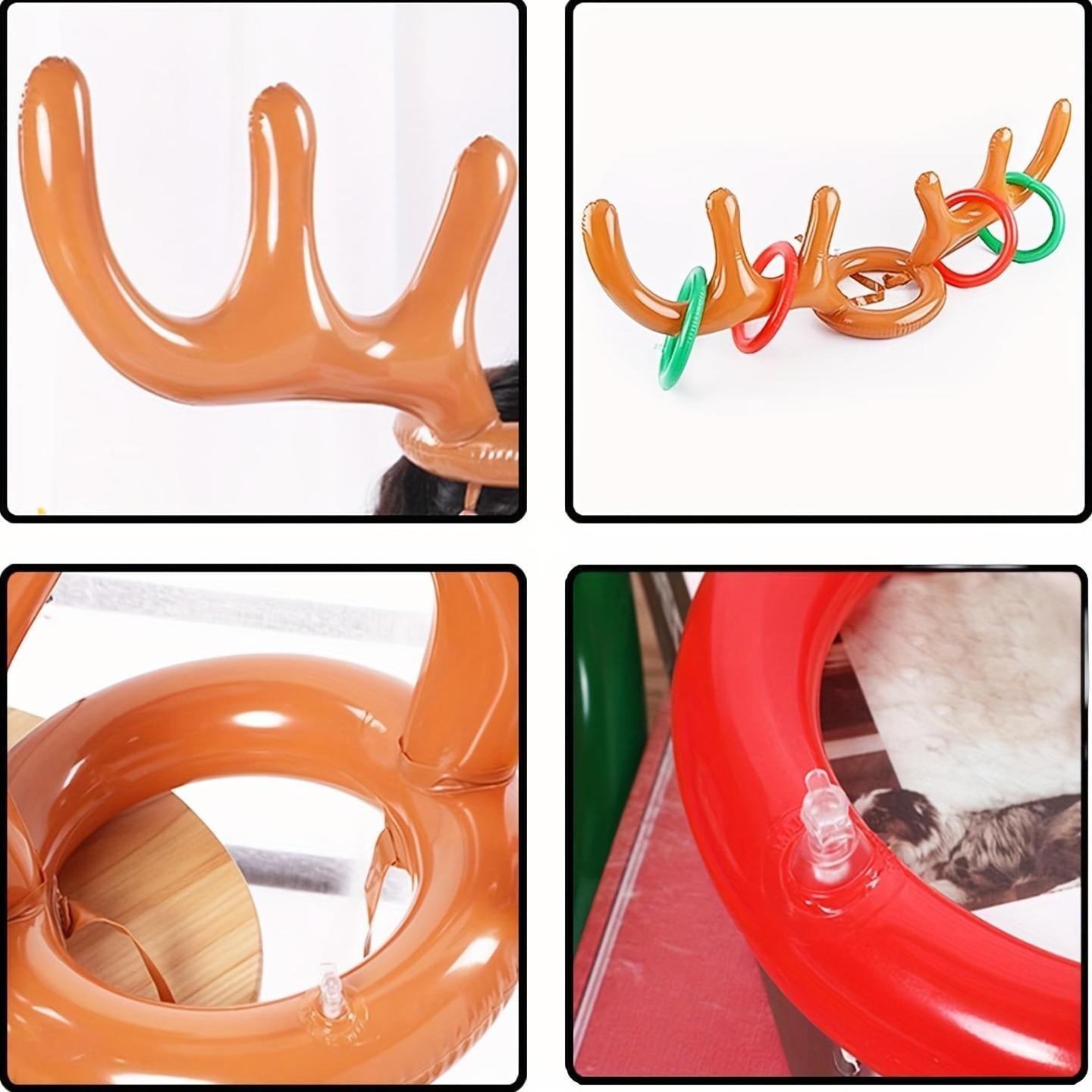 Game Inflatable Reindeer Antler Ring Toss for Fun Christmas and Party Game