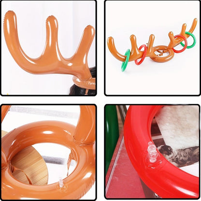 Game Inflatable Reindeer Antler Ring Toss for Fun Christmas and Party Game