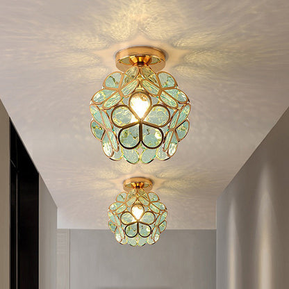 Glass with Ceiling Lamp with Floral Design for Warm and Stylish Indoor Lighting
