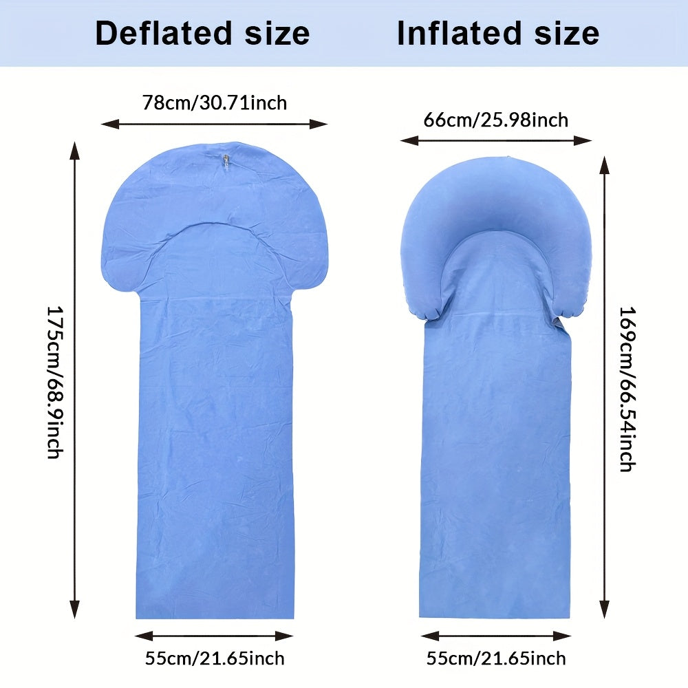 Mat with Comfortable Inflatable Beach Headrest for the Beach and Camping