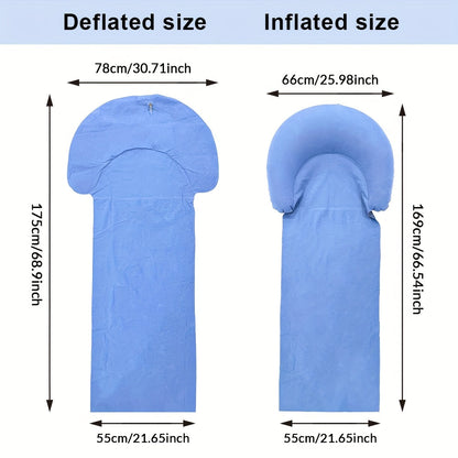 Mat with Comfortable Inflatable Beach Headrest for the Beach and Camping