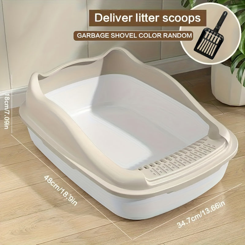 Extra Large Litter Tray with Splash Protection for Spacious, Practical and Easy to Maintain