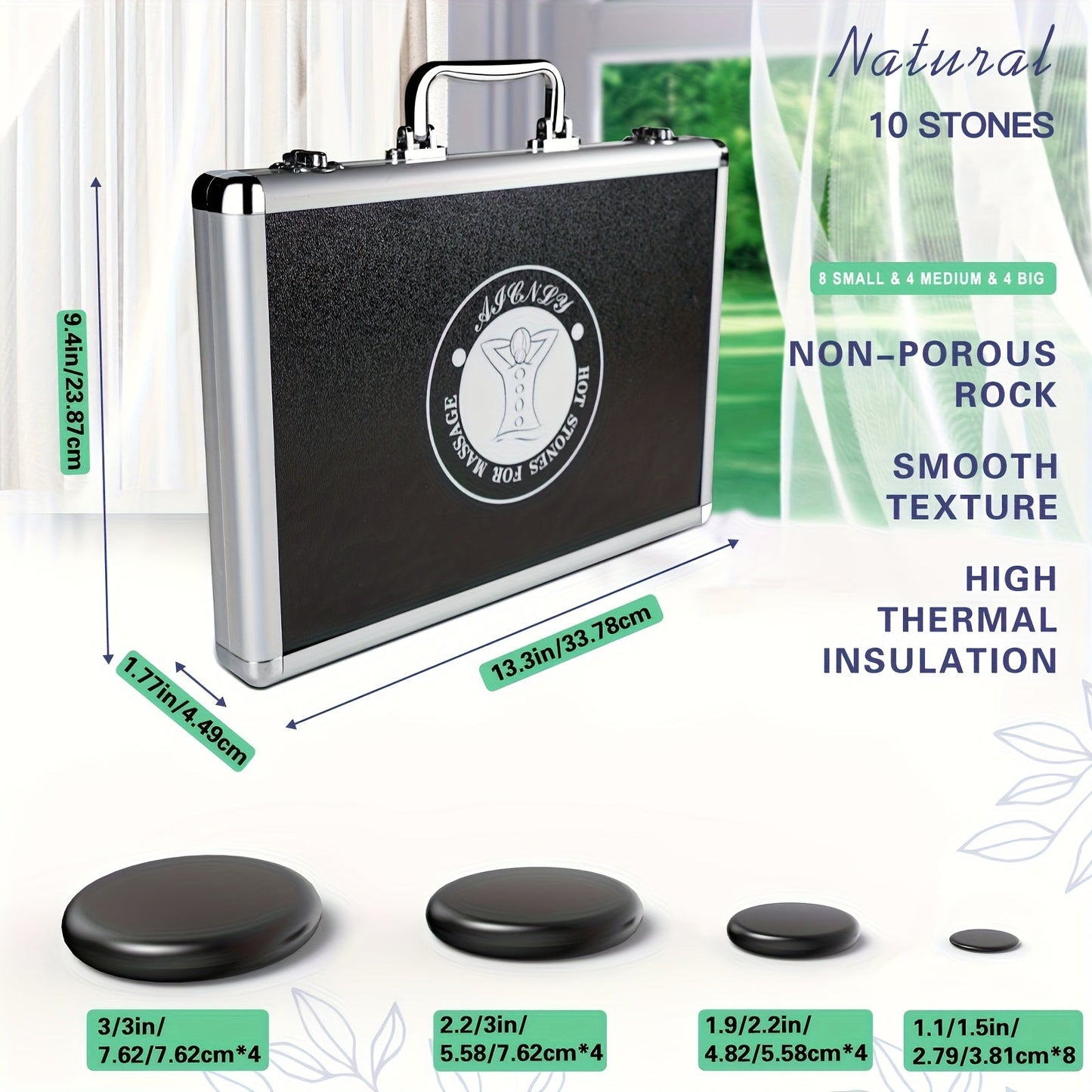 Set Professional Stone Massage for Complete with Heater