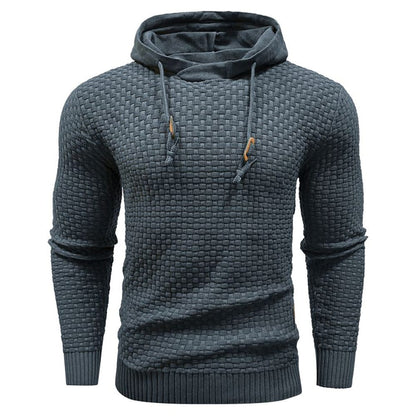 Robust Men's Hoodie with Waffle Texture for Warm, Durable and Comfortable