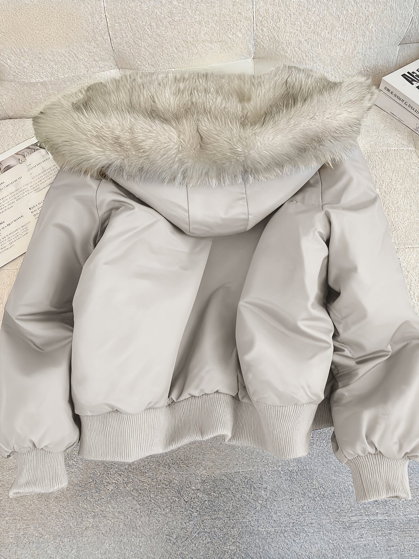 Ladies' Bomber Jacket with Faux Fur for Chic and Warm for Every Season