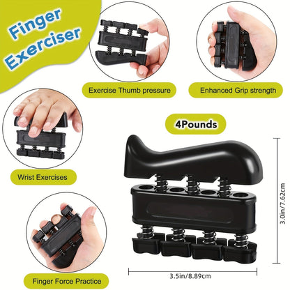 Set Powergrip Hand Trainer for 5-in-1 for Strong Hands and Forearms