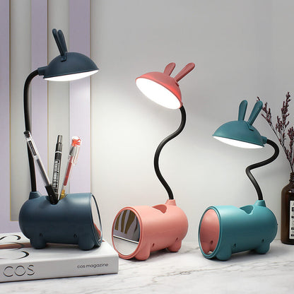 Holder LED Desk Lamp with Rabbit Design and Pen for Touch and Dimmable