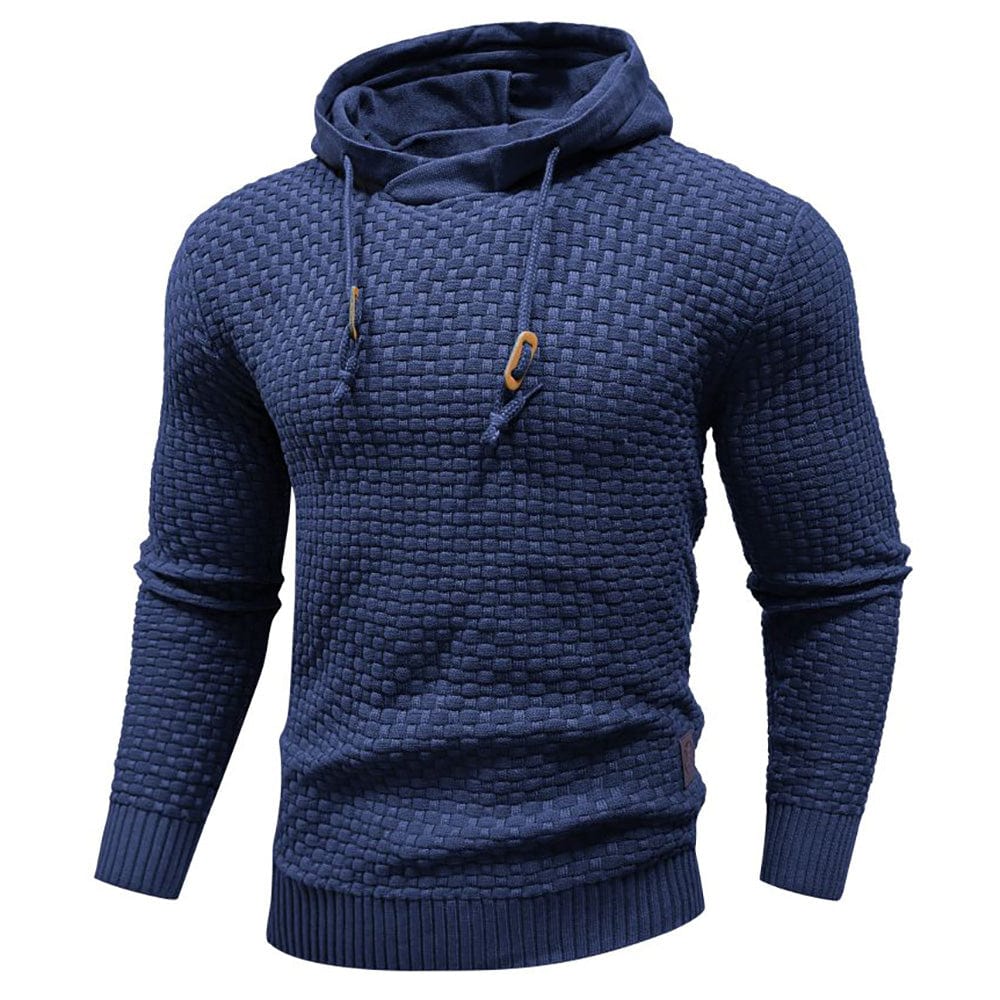 Robust Men's Hoodie with Waffle Texture for Warm, Durable and Comfortable