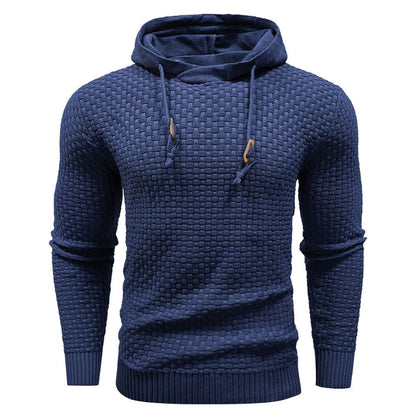 Robust Men's Hoodie with Waffle Texture for Warm, Durable and Comfortable