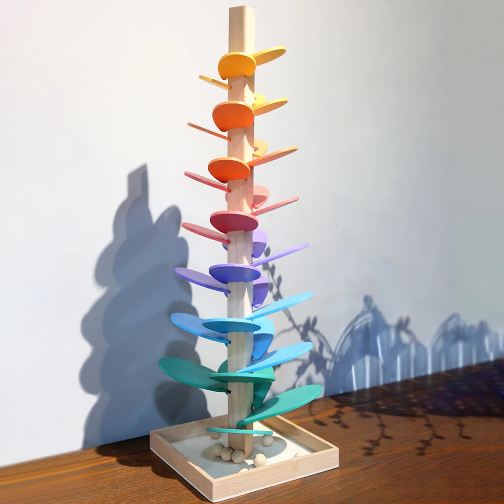 Educational Wooden Play Tree for Children for Motor Skills and Play Fun