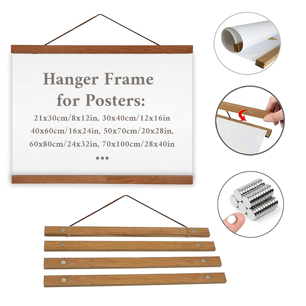 Magnetic Wooden Poster Hanger for Simple and Stylish Wall Decoration