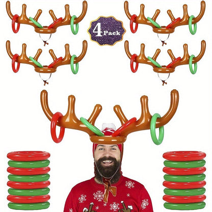 Game Inflatable Reindeer Antler Ring Toss for Fun Christmas and Party Game