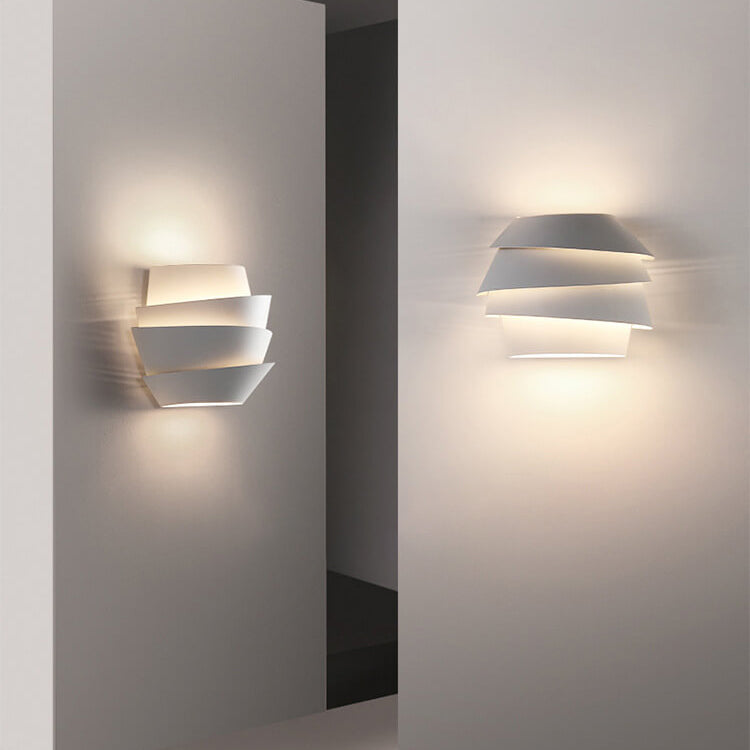 Wall Lamp with Scandinavian Double Light Points Made of Iron