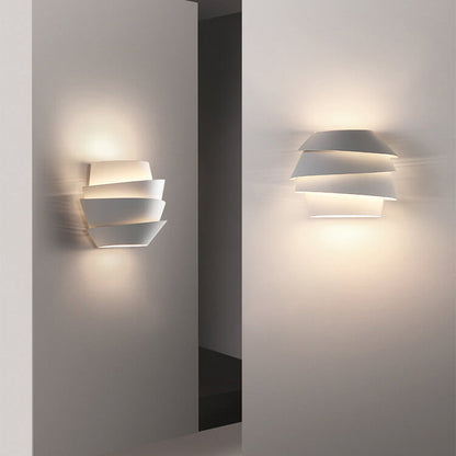 Wall Lamp with Scandinavian Double Light Points Made of Iron