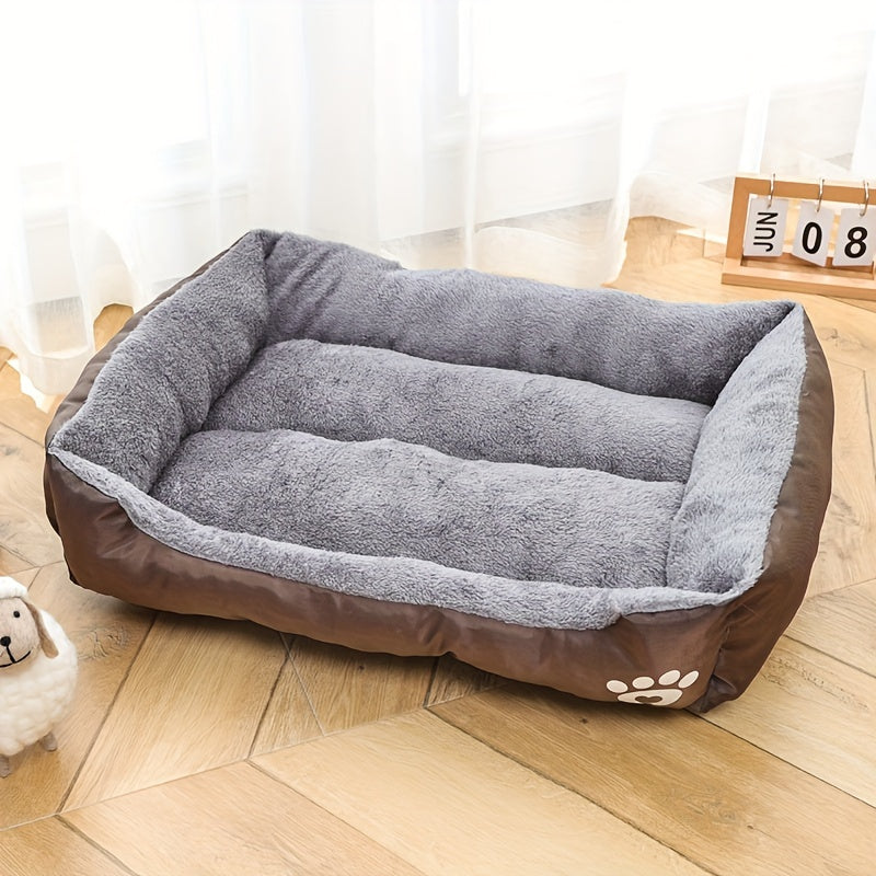 Dog with Rectangular Bed Made of Polyester with Soft Filling for All Dogs