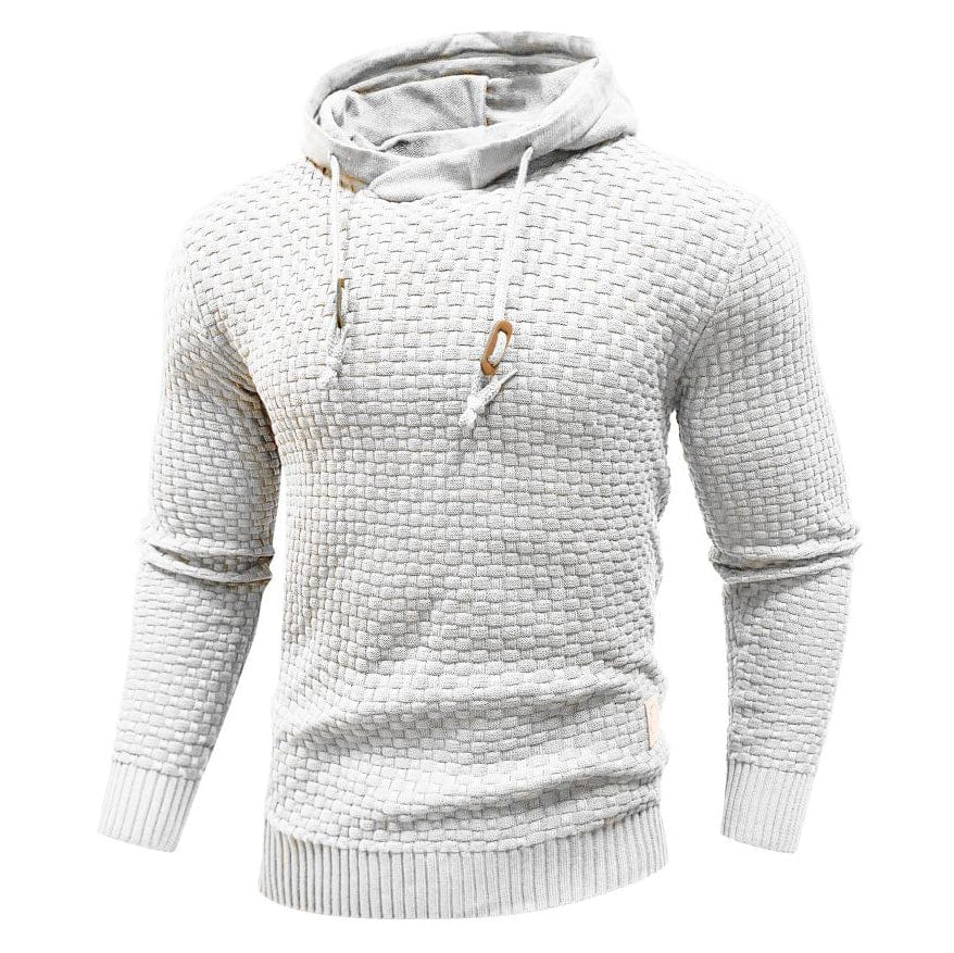 Robust Men's Hoodie with Waffle Texture for Warm, Durable and Comfortable