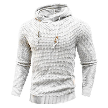 Robust Men's Hoodie with Waffle Texture for Warm, Durable and Comfortable