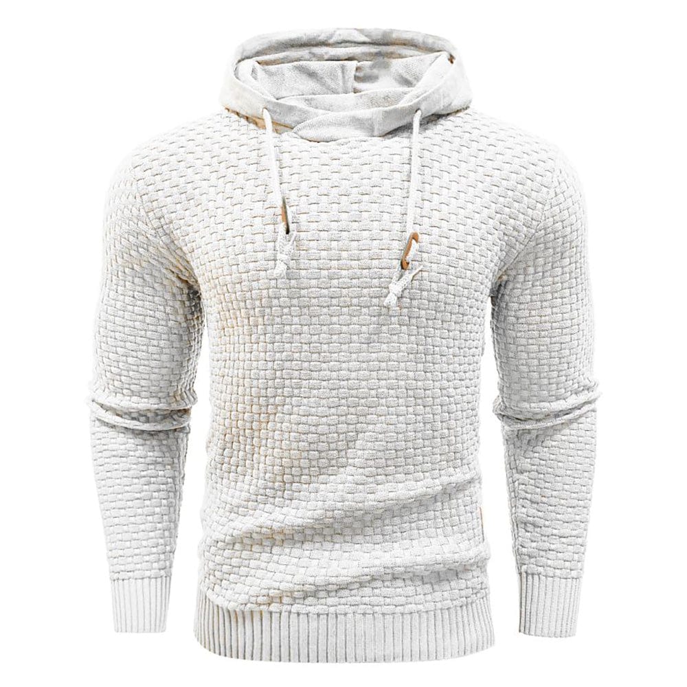 Robust Men's Hoodie with Waffle Texture for Warm, Durable and Comfortable