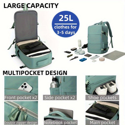 Travel Backpack with 180° Opening and Shoe Compartment