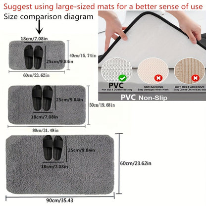 Mat Super Soft Bath for Absorbent, Non-Slip, and Comfortable for the Bathroom