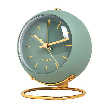 Clock Nordic Silent Desk for Luminous Hands & Metal Frame