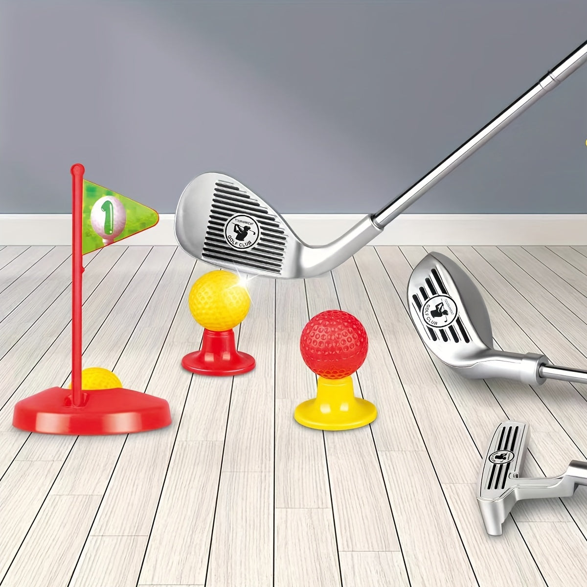 Set with Kids Golf Design for Children for Adjustable Clubs and Goals for Endless Playtime Fun