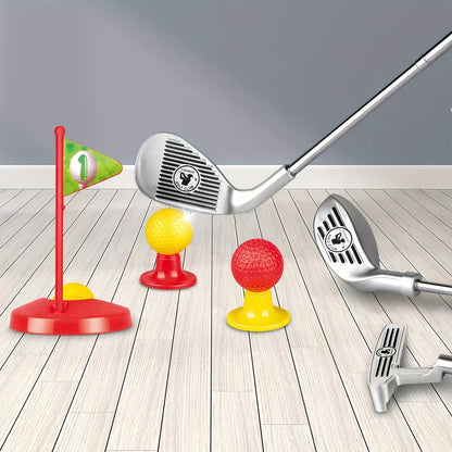 Set with Kids Golf Design for Children for Adjustable Clubs and Goals for Endless Playtime Fun