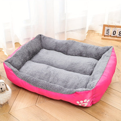 Dog with Rectangular Bed Made of Polyester with Soft Filling for All Dogs
