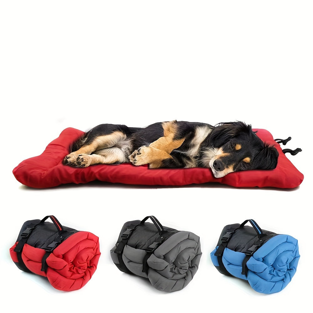 Dog with Foldable Waterproof Mat for Comfortable Travel Mat for Outdoors and Camping