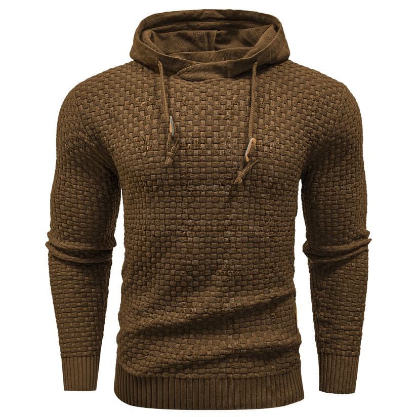 Robust Men's Hoodie with Waffle Texture for Warm, Durable and Comfortable
