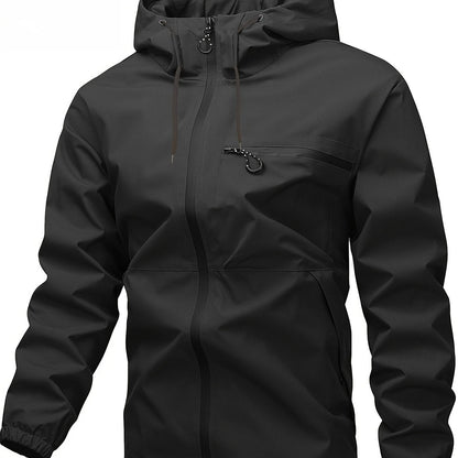 Men's Outdoor Jacket for Spring and Autumn for Windproof Hooded Jacket for Outdoor Activities