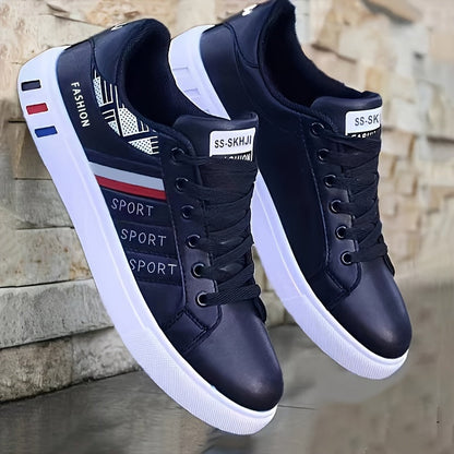 Sneakers with Lace-Up Design for Men with Striped Design and Excellent Grip